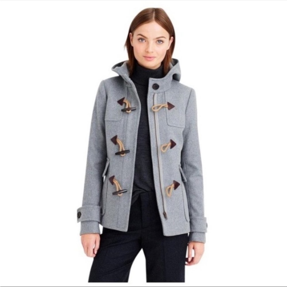 JCrew size 6 grey melton wool coat
